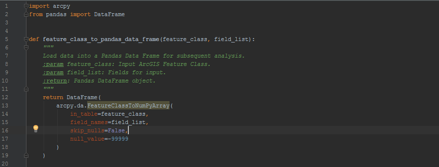 ArcGIS to Pandas Data Frame