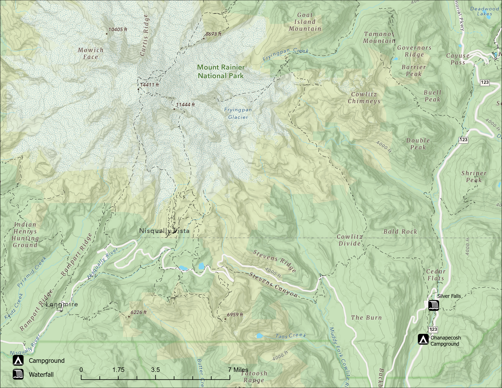 Wyatt's Rainier Map